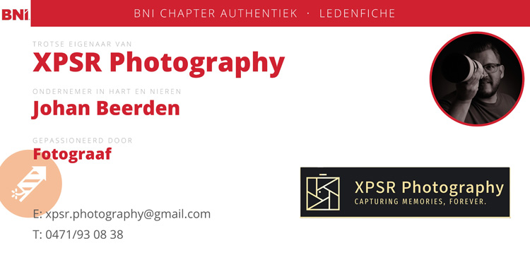 Johan Beerden van XPSR Photography