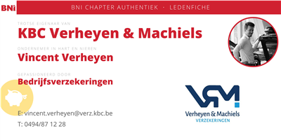 Vincent van KBC Verheyen & Machiels