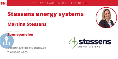 Martina van Stessens Energy Systems